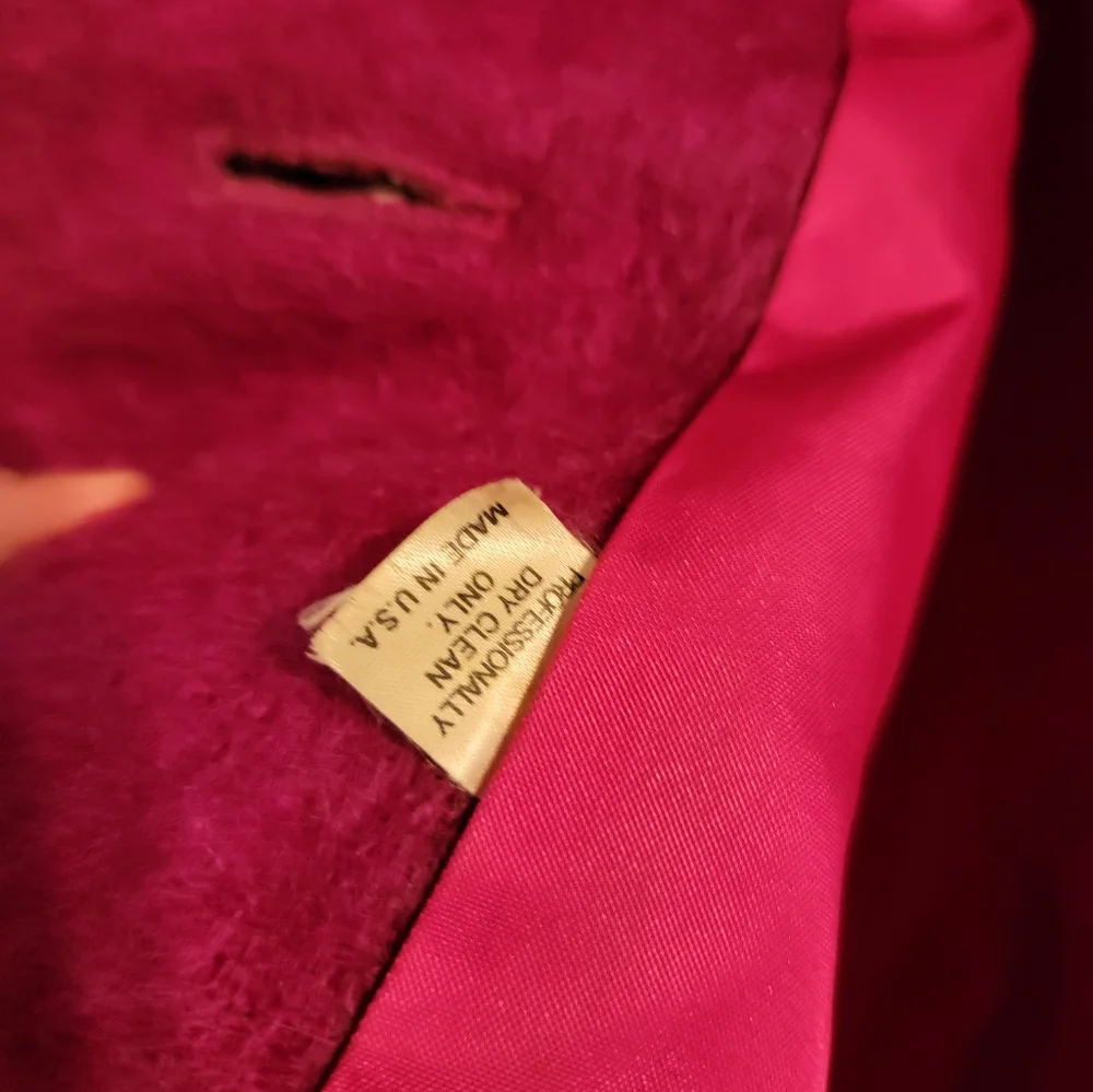 Vintage | Dark Pink Wool Jacket - Picture 4 of 9